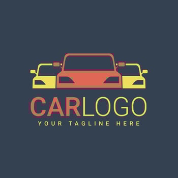 Simple Car Silhouette Logo Symbol Template vector