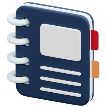 notebook 3d render icon illustration png