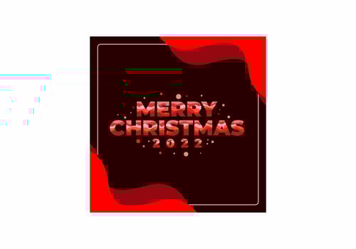 Merry Christmas 2022 text effect banner vector