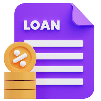 Loan agreement document, 3d rendering illustration png