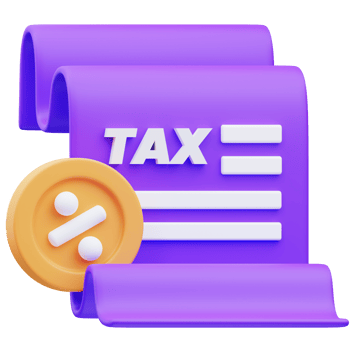 Tax deduction business 3d illustration rendering png