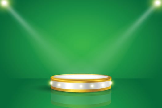 podium template design to display product with light effect, vector graphic