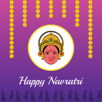 Happy Navratri  wishes Free Vector
