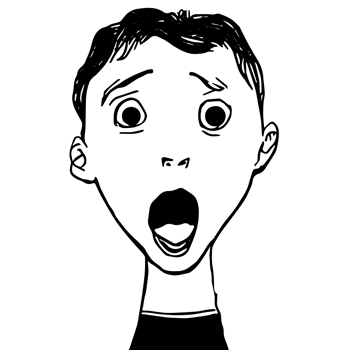 Fear Face Reaction Line Art png