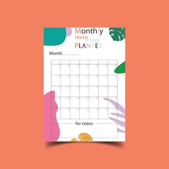 Homeschool Planner  KDP Interior vector