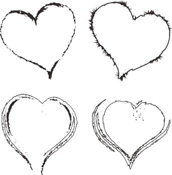 Vintage Grunge Heart Shape Illustration vector