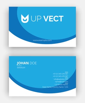 Corporate Business Card Template Vector File For Print. Business Card Template.