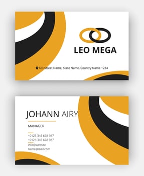 Corporate Business Card Template Vector File For Print. Business Card Template.