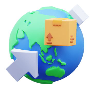 Food packages are being delivered, 3d rendering illustration png