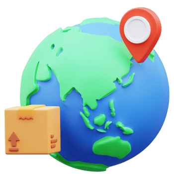 International shipping, 3d rendering illustration png