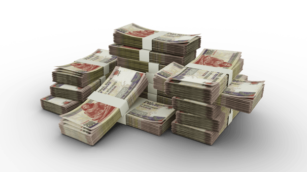 Stack of 200 Egyptian pound notes. 3D rendering of bundles of banknotes png