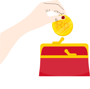 Indonesian flag hand drawn.indonesian rupiah hand drawn png