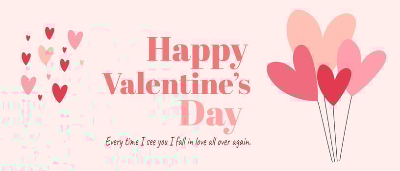 Valentines template design heart background vector