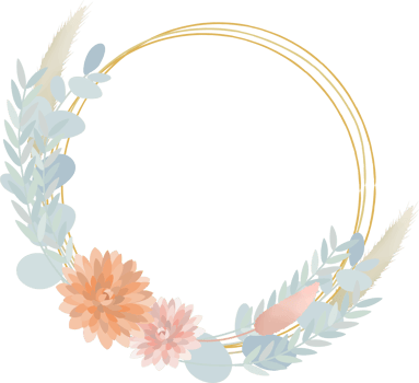 Dried flower frame png