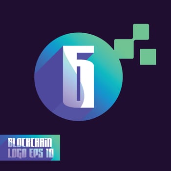Numeric Blockchain 6 Logo vector