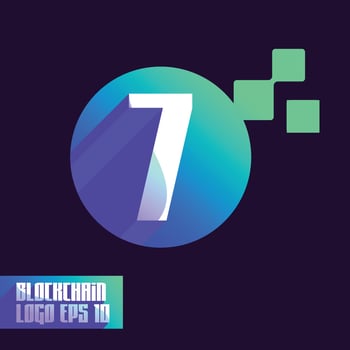 Numeric Blockchain 7 Logo vector