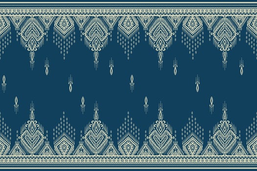 traditional ethnic geometric pattern background design for backgrounds carpet wallpaper clothes wrap fabric seamless embroidery style vector illustration