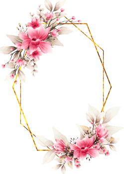 Watercolor flower frame png