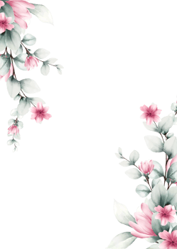 watercolor flower frame with text space png
