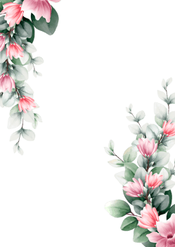 watercolor flower frame with text space png