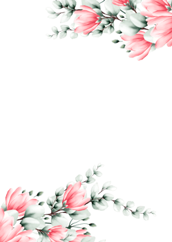 watercolor flower frame with text space png