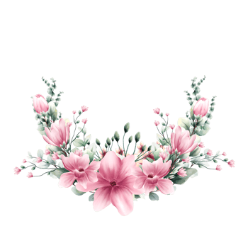 Watercolor floral wreath png