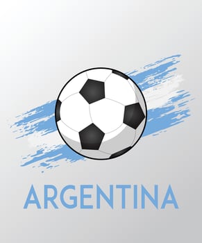 Soccer Brush Flag for Australia vector