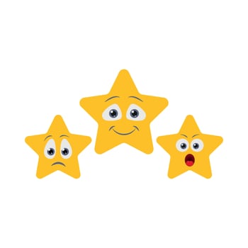 Rating stars for review product illustration. vector
