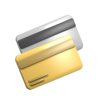 3d debt card icon illustration png