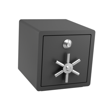3d Safe vault icon illustration png