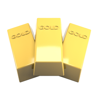 3d Gold bar icon illustration png