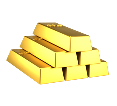 3d Gold bar icon illustration png