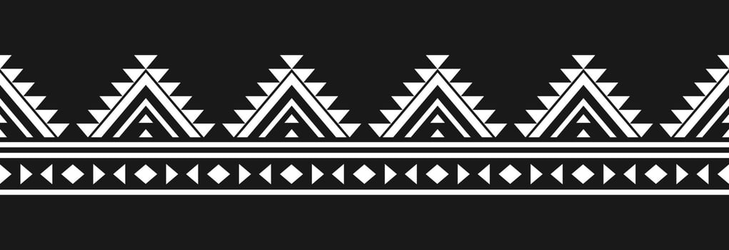 Border geometric ethnic pattern art. Fabric Mexican style. vector