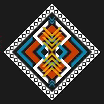 Geometric ethnic pattern art. American, Mexican style. Background Aztec tribal ornament. vector