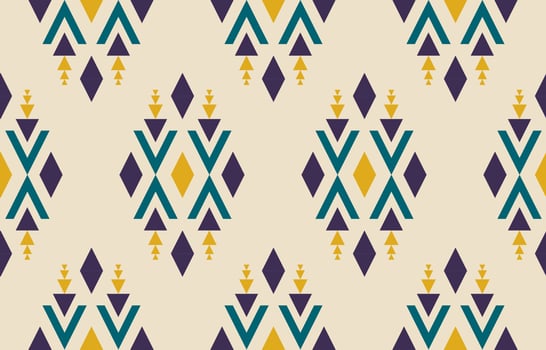 Geometric ethnic oriental seamless pattern traditional. Fabric Indian style. vector