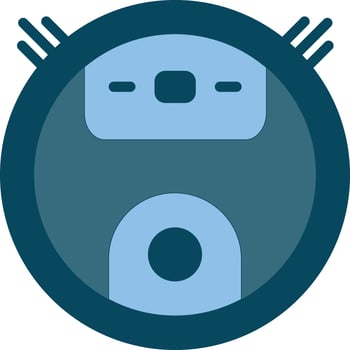 Robot Vacuum Cleaner Flat Icon vector