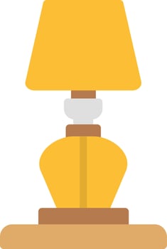 Table Lamp Flat Icon vector