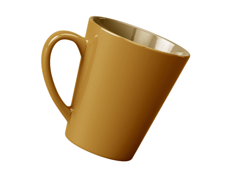 gold ceramic mug png