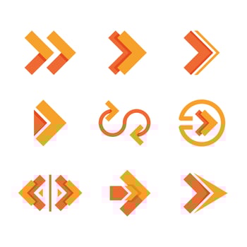 Set of Simple Arrow Icons vector