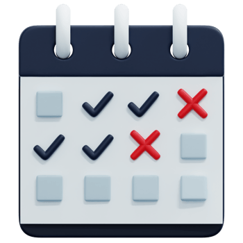 calendar 3d render icon illustration png