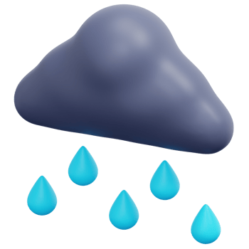 rainy 3d render icon illustration png