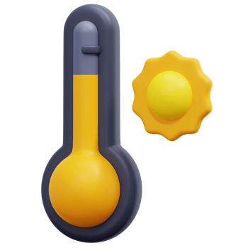 heat 3d render icon illustration png