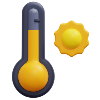 heat 3d render icon illustration png