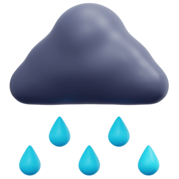 rainy 3d render icon illustration png