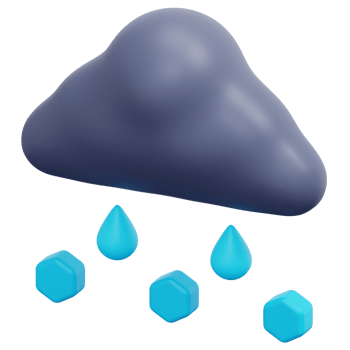 sleet 3d render icon illustration png