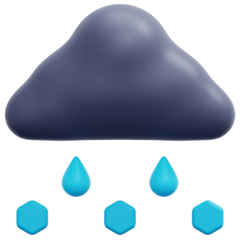 sleet 3d render icon illustration png