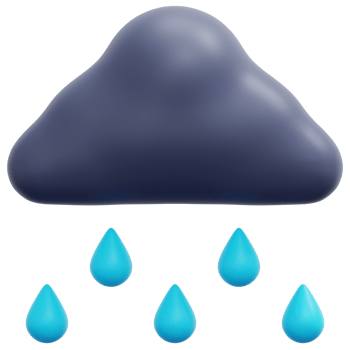 rainy 3d render icon illustration png