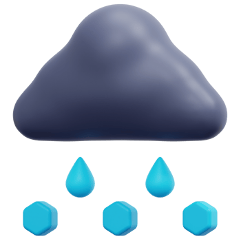 sleet 3d render icon illustration png