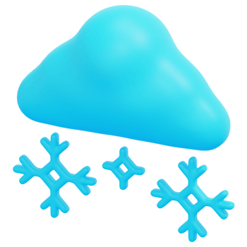 snowy 3d render icon illustration png