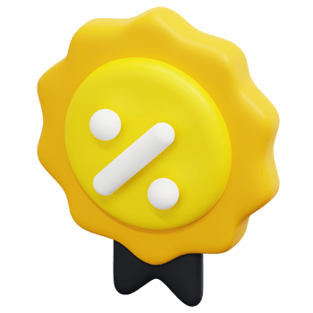 discount badge 3d render icon illustration png